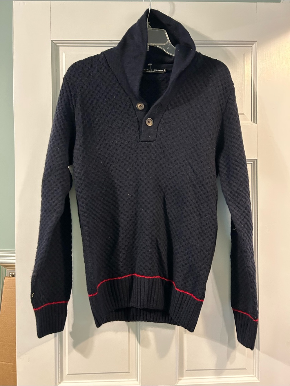 Daniele Blasi waffle pull over sweater size s